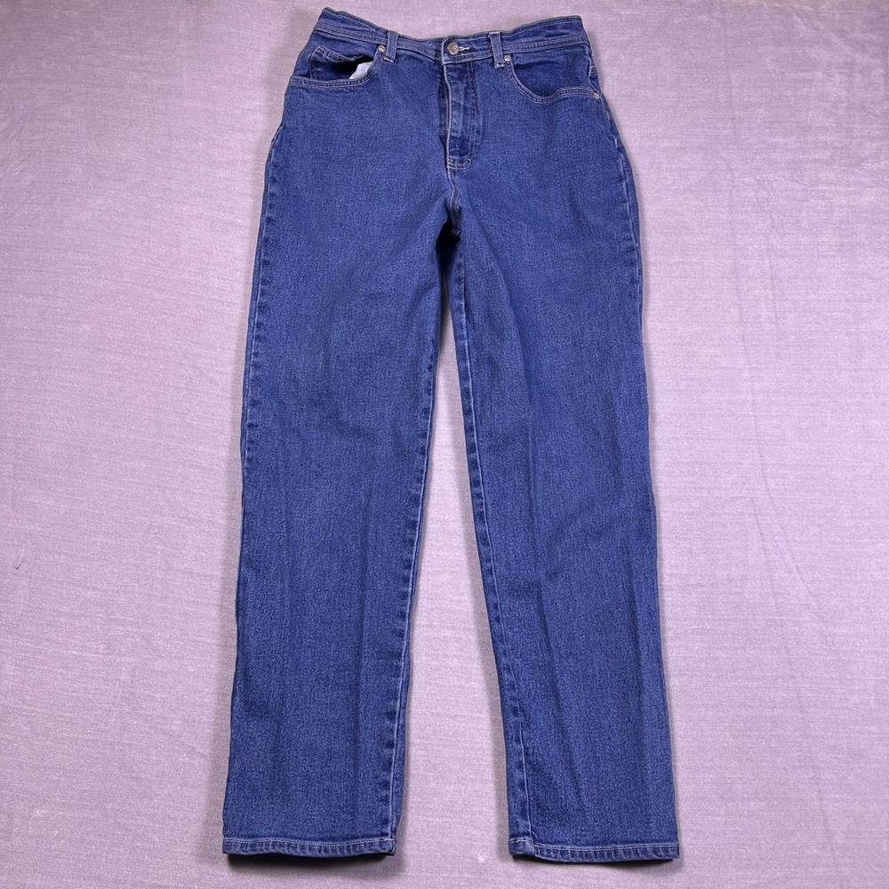 Gloria Vanderbilt Womens Size 14 Medium Wash Straight Leg Stretch Denim Jeans‎